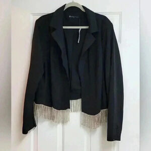 Fashion to Figure Rhinestone Trim Blazer